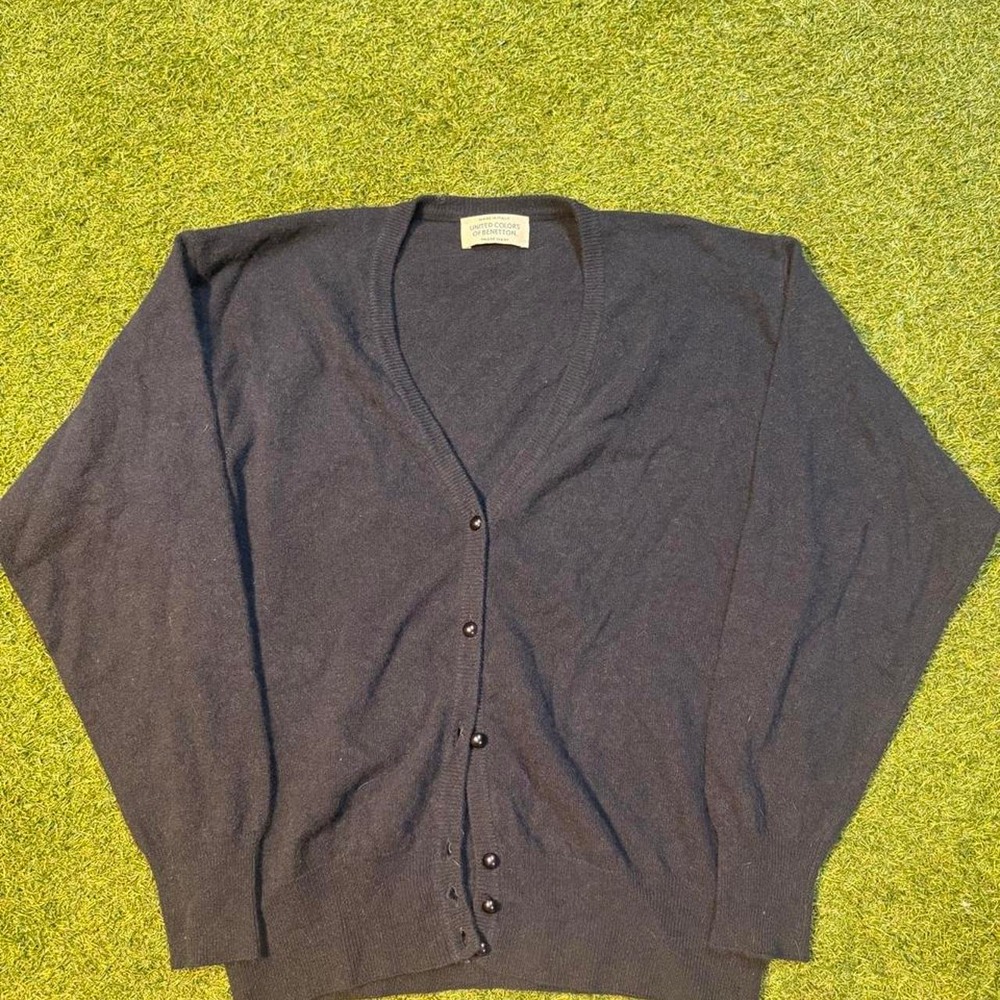 Vintage United Colors of Benetton Made in Italy Black Cardigan